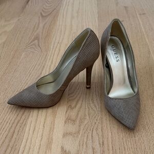 Guess Taupe Perforated Heels